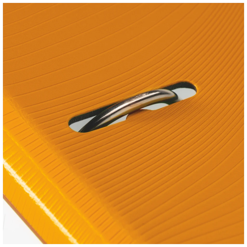 Ordner „WAVE“ | A4, 70 mm, Hebelmechanik mit gummiertem Griff, orange