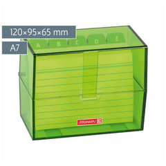 Karteikasten Colour Code gefüllt | 120×95×65 mm, A7, kiwi