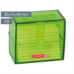 Karteikasten Colour Code gefüllt | 85×75×48 mm, A8, kiwi