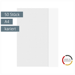 Kanzleibogen | A4, Lineatur 26, weiß, 50 Stück