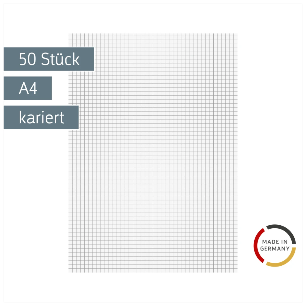 Kanzleibogen | A4, Lineatur 28, weiß, 50 Stück