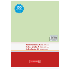 Karteikarten | 297×210 mm, A4, unliniert, grün, 100 Stück