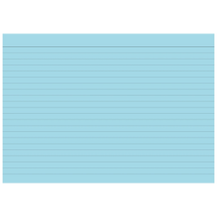 Karteikarten | 210×148 mm, A5, liniert, blau, 100 Stück