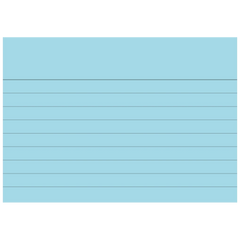 Karteikarten | 105×74 mm, A7, liniert, blau, 100 Stück