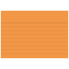 Karteikarten | 105×74 mm, A7, liniert, orange, 100 Stück