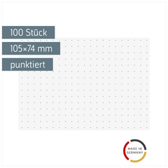 Karteikarten | 105×74 mm, A7, dotted, weiß, 100 Stück