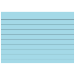 Karteikarten | 74×52 mm, A8, liniert, blau, 100 Stück