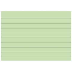 Karteikarten | 74×52 mm, A8, liniert, grün, 100 Stück