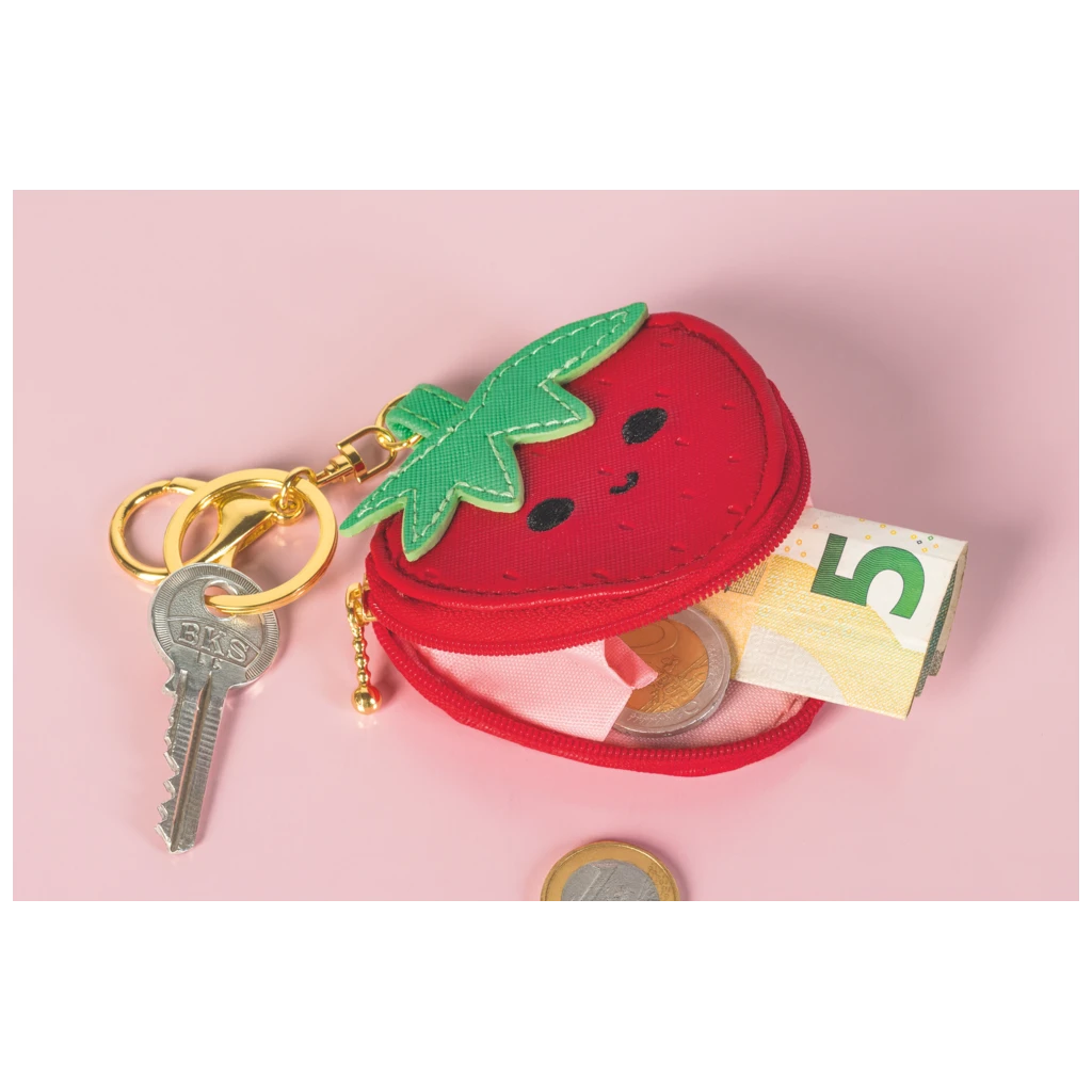 Schlüsselanhänger „Erdbeere“ Fruity Love | rot/grün