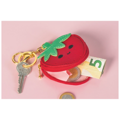 Schlüsselanhänger „Erdbeere“ Fruity Love | rot/grün