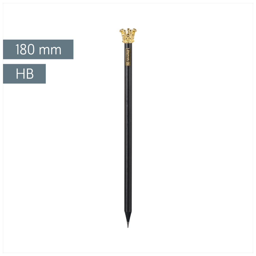 Bleistift „Krone“ Colour Code | HB, rund, onyx