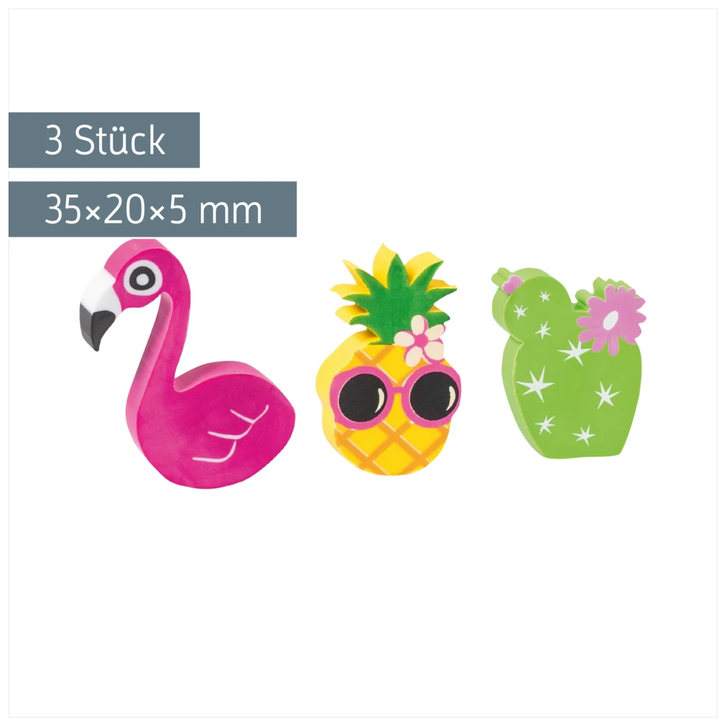 Radiergummi-Set „Tropical“ | 3 Stück