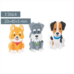 Radiergummi-Set „Hund“ | 3 Stück