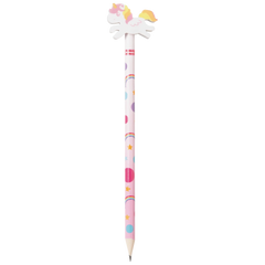 Bleistift mit Radiergummi „Einhorn“ | HB, rund, rosa