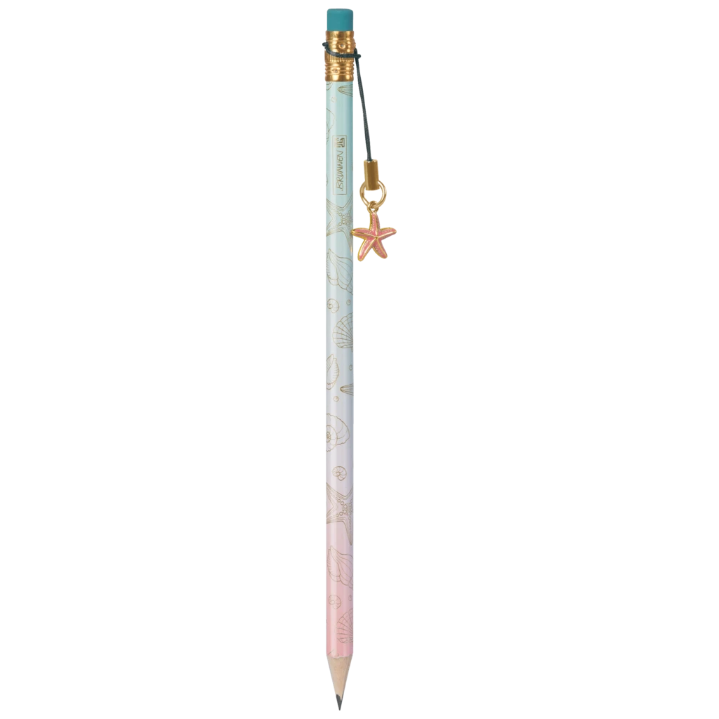 Bleistift Sunny Ocean | HB, rund, gold/mehrfarbig, pastell