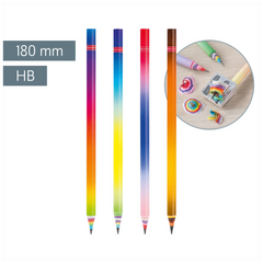 Bleistift „Rainbow Paper“ | HB, rund, sortiert