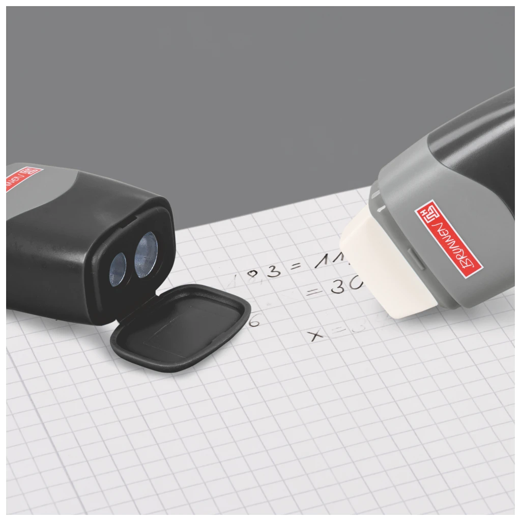 Dosenspitzer mit Radiergummi Colour Code 2 in 1 | onyx