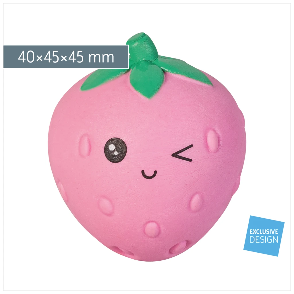 Radiergummi „Erdbeere“ Fruity Love 3D | rosa/grün