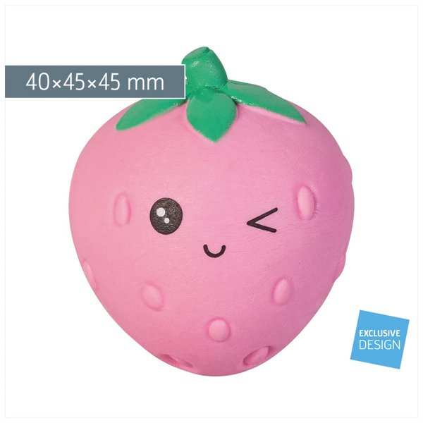 Radiergummi „Erdbeere“ Fruity Love 3D | rosa/grün