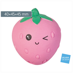 Radiergummi „Erdbeere“ Fruity Love 3D | rosa/grün