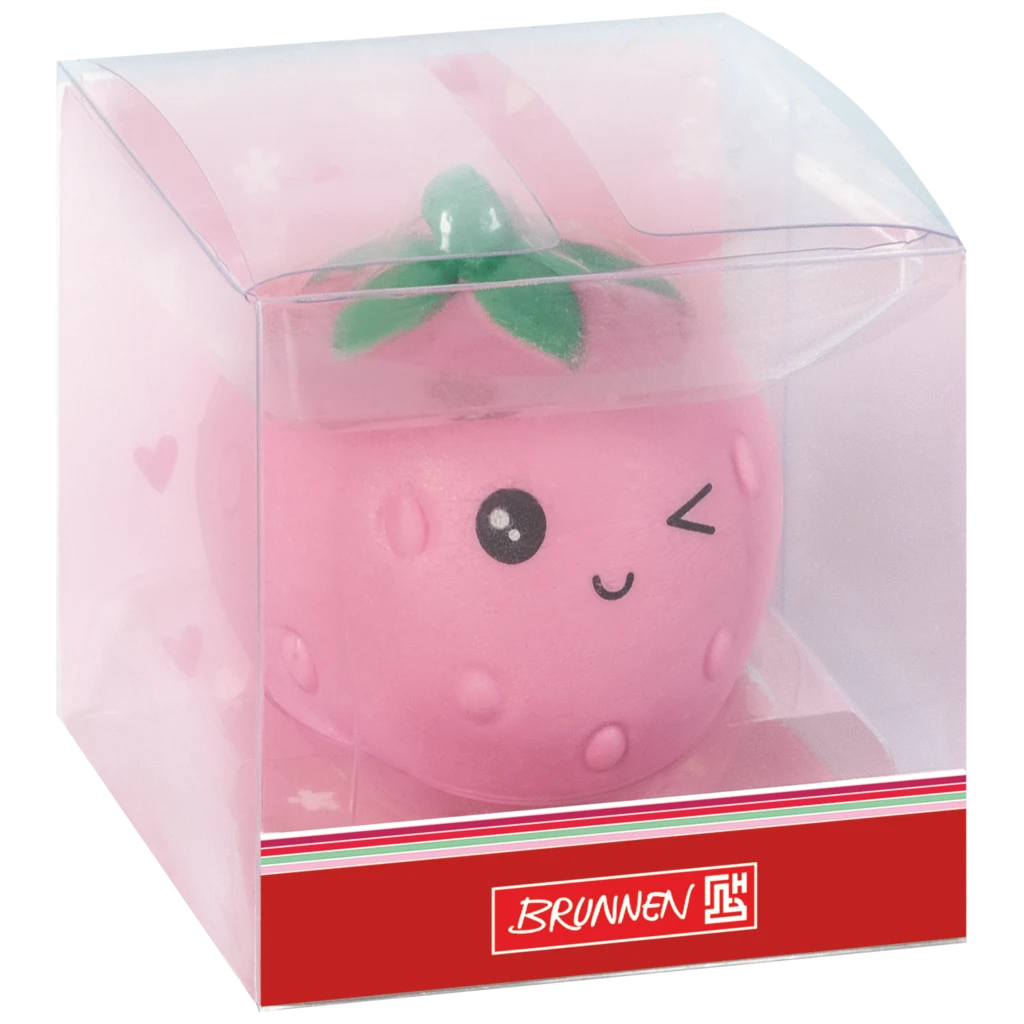 Radiergummi „Erdbeere“ Fruity Love 3D | rosa/grün