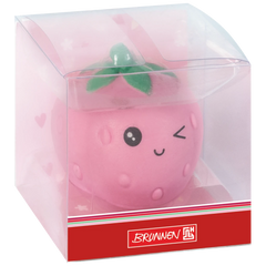 Radiergummi „Erdbeere“ Fruity Love 3D | rosa/grün