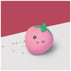Radiergummi „Erdbeere“ Fruity Love 3D | rosa/grün