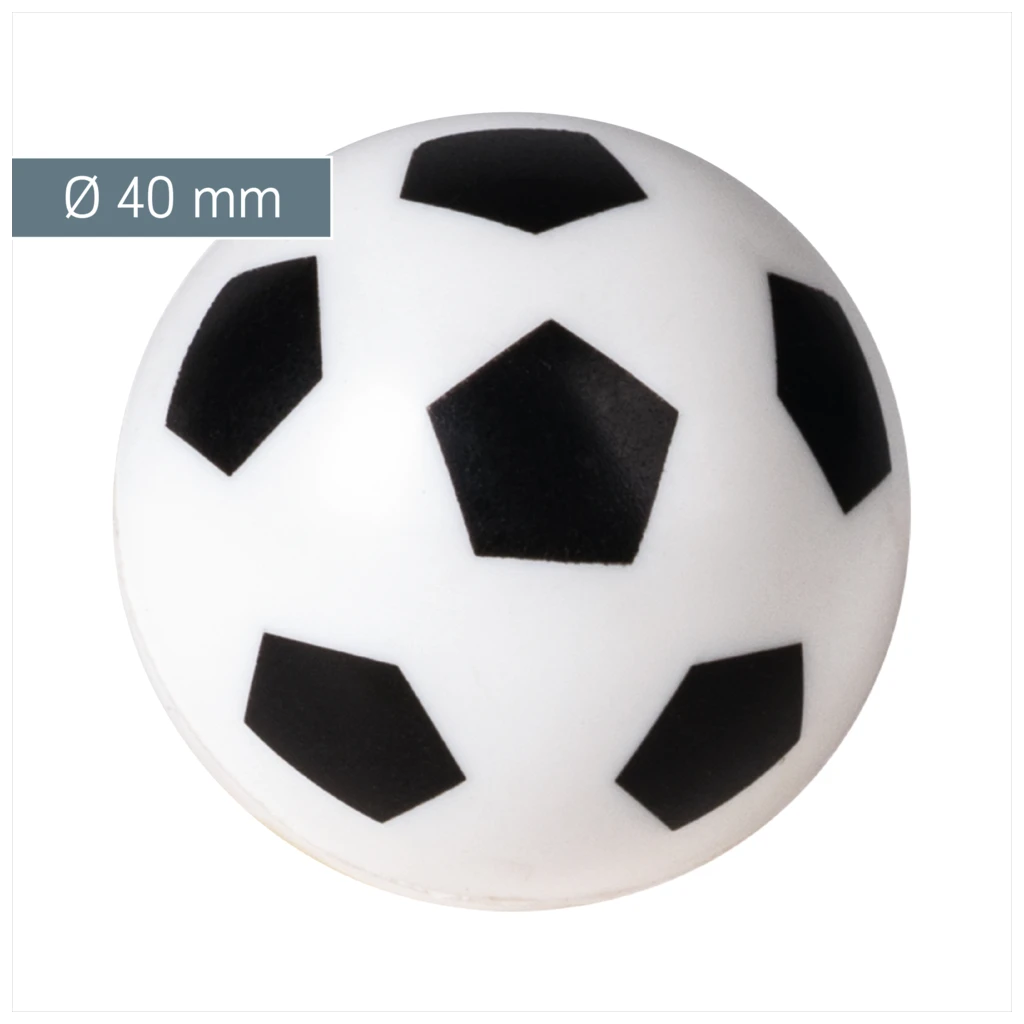 Gummiball „Fußball“ | weiß/schwarz