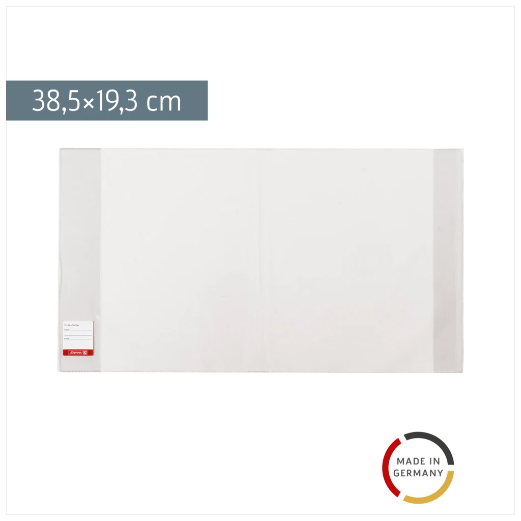 Buchschoner | 19×38,5 cm, stabile Folie, PVC, glasklar