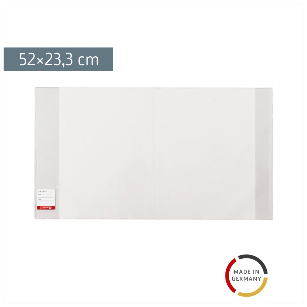 Buchschoner | 23×52 cm, stabile Folie, PVC, glasklar