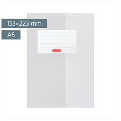 Hefthülle FACT!pp | 153×223 mm, A5, weiß/transparent