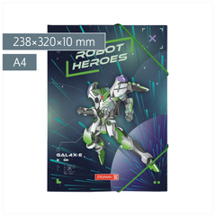 Sammelmappe Robot Heroes für A4 | A4, Füllhöhe: 10 mm, dunkelblau/grün