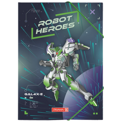Sammelmappe Robot Heroes für A4 | A4, Füllhöhe: 10 mm, dunkelblau/grün