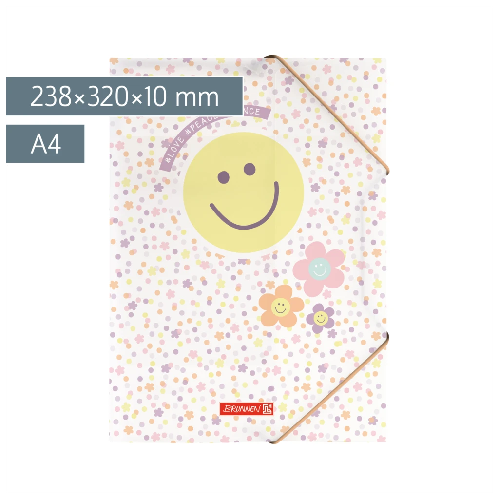 Sammelmappe Happy Hippie für A4 | A4, Füllhöhe: 10 mm, mehrfarbig, pastell