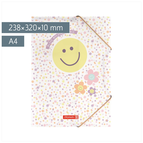 Sammelmappe Happy Hippie für A4 | A4, Füllhöhe: 10 mm, mehrfarbig, pastell