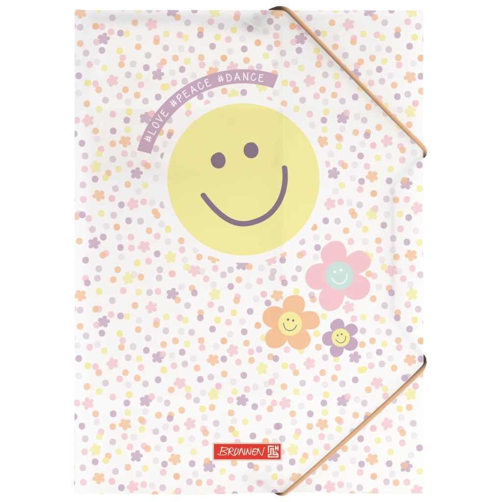 Sammelmappe Happy Hippie für A4 | A4, Füllhöhe: 10 mm, mehrfarbig, pastell