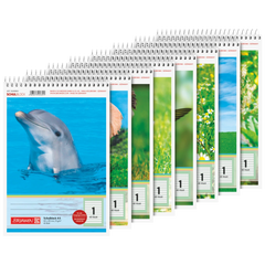 Schulblock | A5, Lineatur 1, 40 Blatt, sortiert