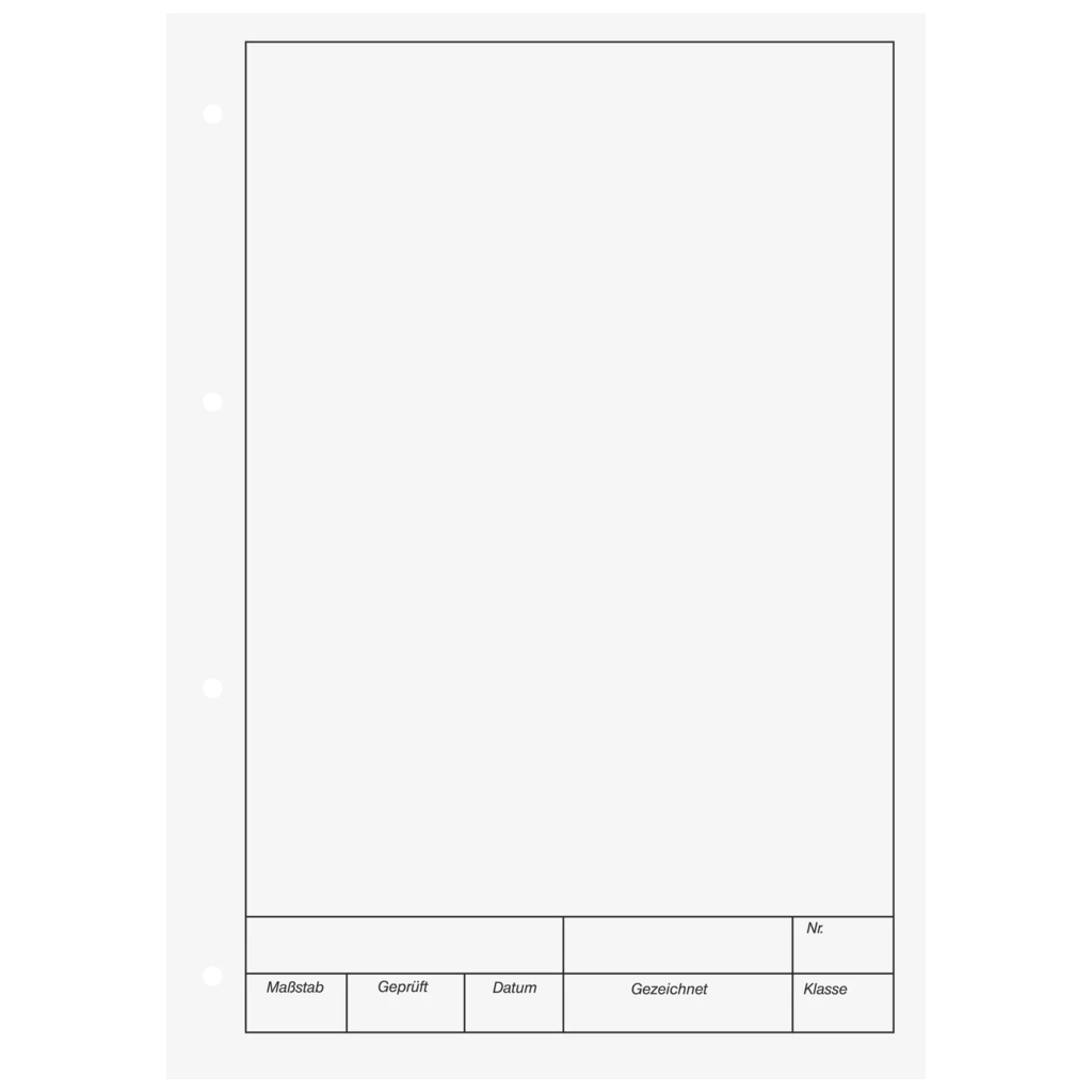 KIESER-Zeichenblock gelocht | A4, unliniert, 25 Blatt, weiß