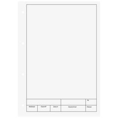 KIESER-Zeichenblock gelocht | A4, unliniert, 25 Blatt, weiß