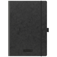Notizbuch Premium FACT!plus Kladde | A4, liniert, Gummizugverschluss, schwarz