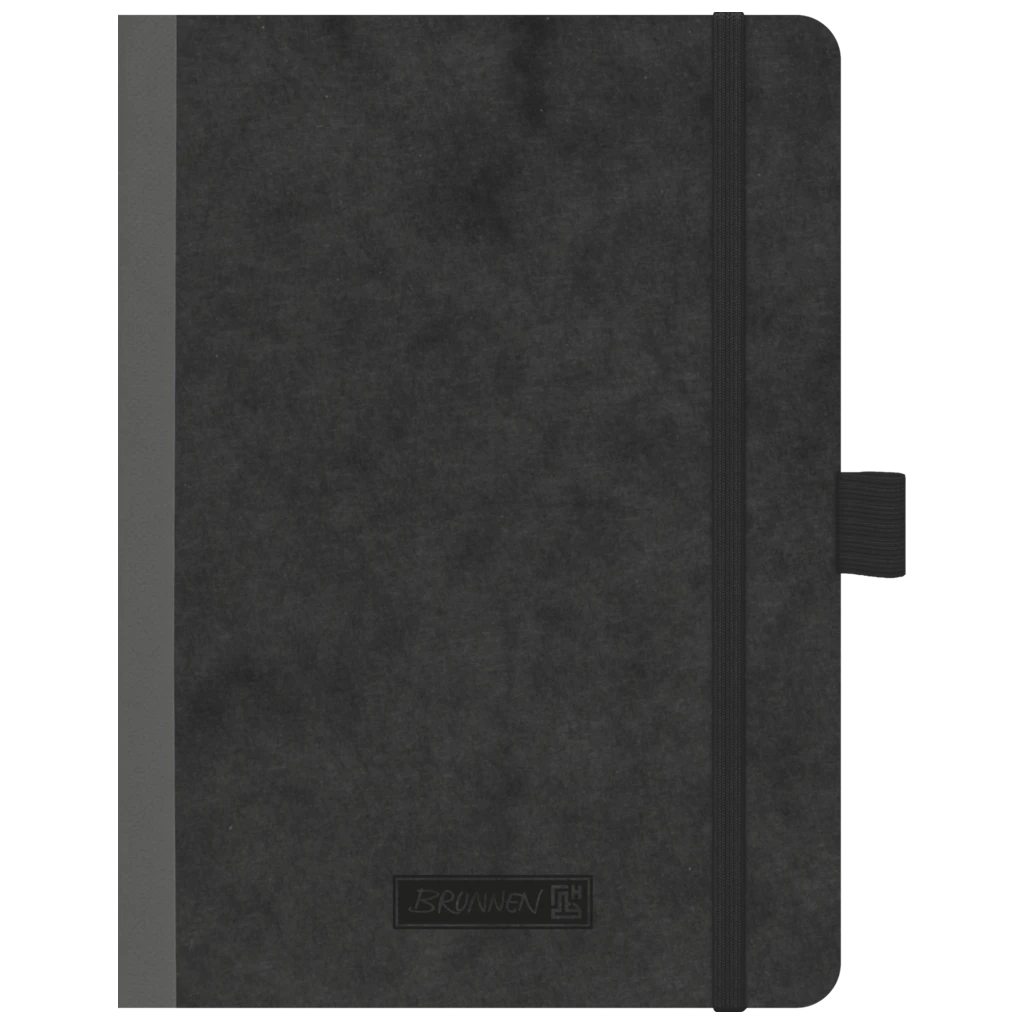 Notizbuch Premium FACT!plus Kladde | A6, liniert, Gummizugverschluss, schwarz