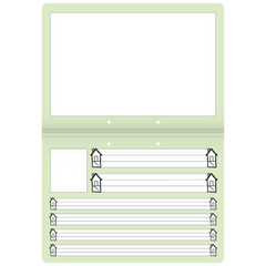 Schreiblernheft | A4 quer, Lineatur SL, 16 Blatt, grün