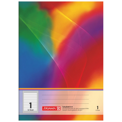 Schulheft | A4, Lineatur 1, 32 Blatt, mehrfarbig