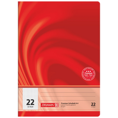 Schulheft Premium Vivendi | A4, Lineatur 22, 32 Blatt, rot