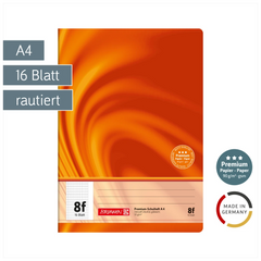 Schulheft Premium Vivendi | A4, Lineatur 8f, 16 Blatt, orange