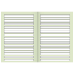 Schulheft | A4, Lineatur 2, 16 Blatt, mehrfarbig