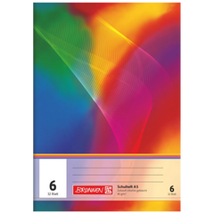 Schulheft | A5, Lineatur 6, 32 Blatt, mehrfarbig