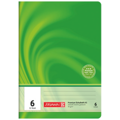Schulheft Premium Vivendi | A5, Lineatur 6, 32 Blatt, grün
