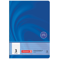 Schulheft Premium Vivendi | A5, Lineatur 3, 16 Blatt, blau