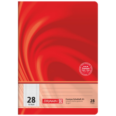 Schulheft Premium Vivendi | A5, Lineatur 28, 16 Blatt, rot